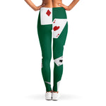 Falling Poker Cards Print Women's Leggings