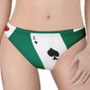 Falling Poker Cards Print Women's Thong