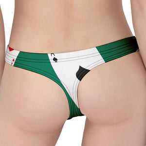 Falling Poker Cards Print Women's Thong