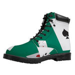 Falling Poker Cards Print Work Boots