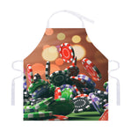 Falling Poker Chips Print Adjustable Apron