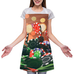 Falling Poker Chips Print Adjustable Apron