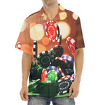 Falling Poker Chips Print Aloha Shirt