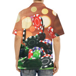Falling Poker Chips Print Aloha Shirt