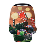 Falling Poker Chips Print Baby Seat Cover