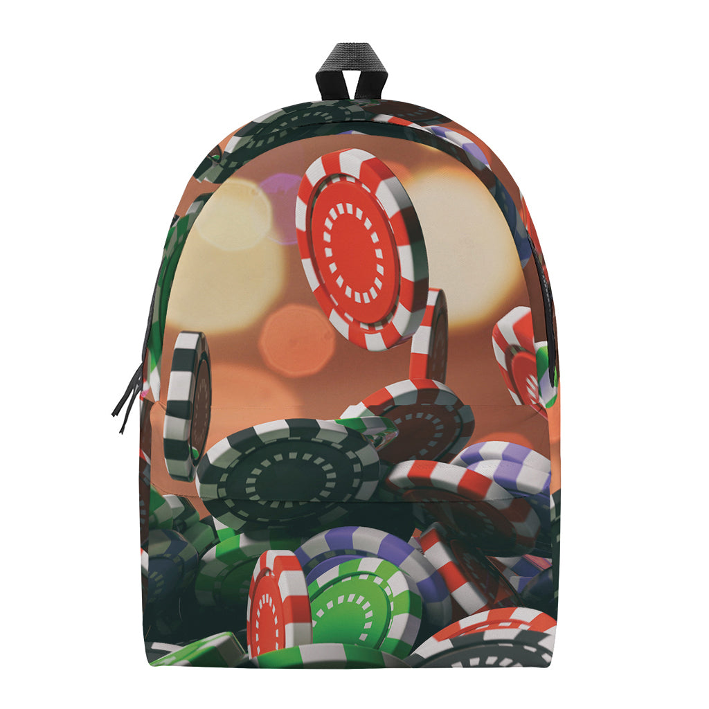 Falling Poker Chips Print Backpack