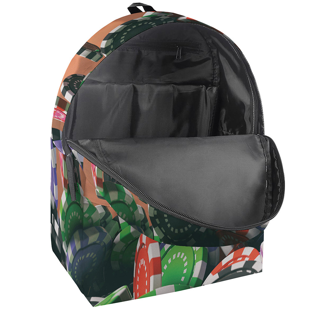 Falling Poker Chips Print Backpack