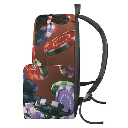 Falling Poker Chips Print Backpack