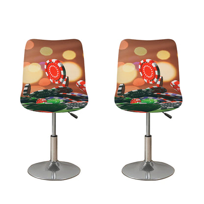 Falling Poker Chips Print Bar Stool Covers