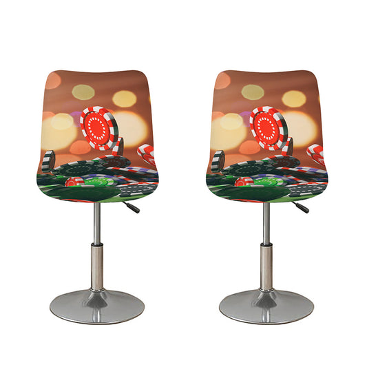 Falling Poker Chips Print Bar Stool Covers