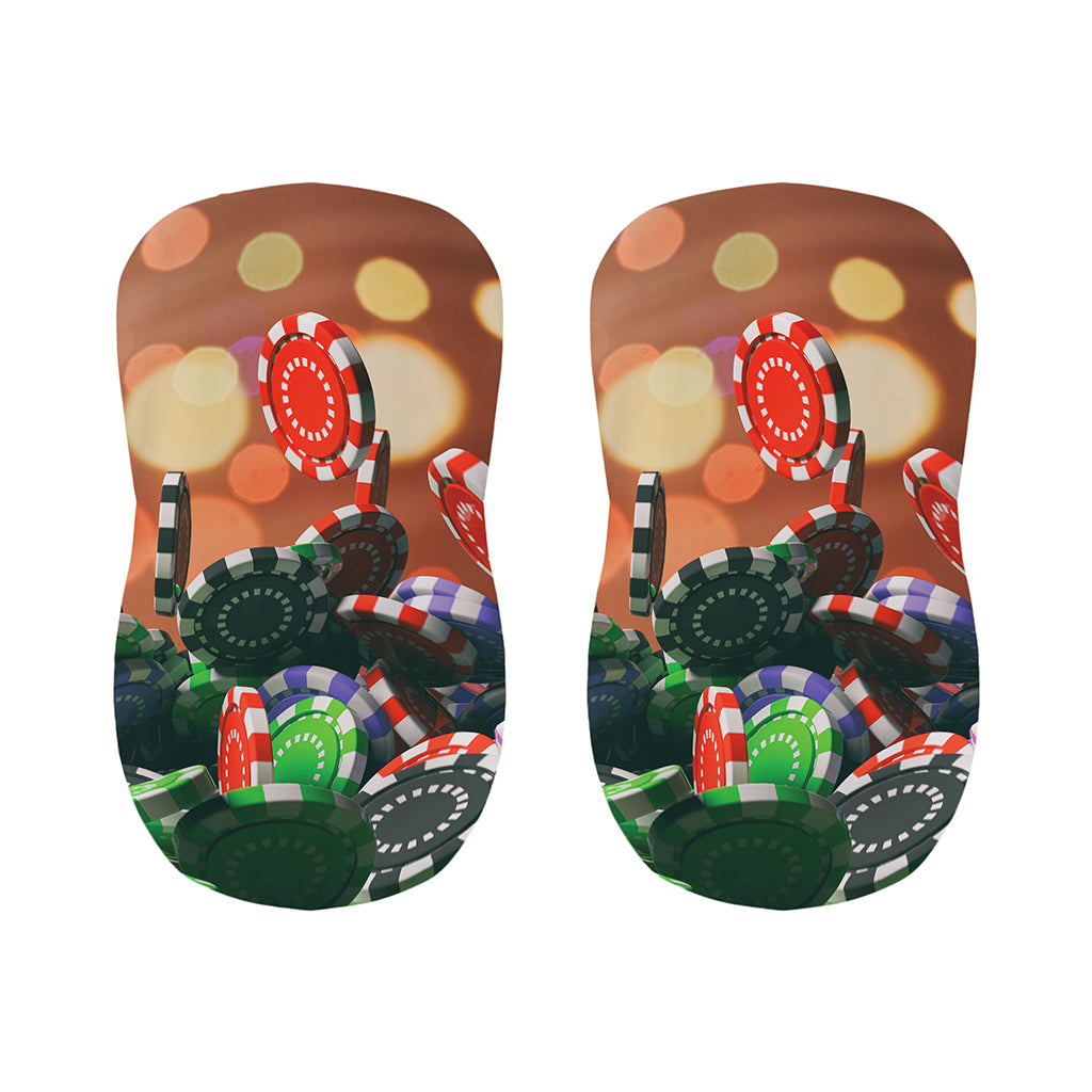Falling Poker Chips Print Bar Stool Covers