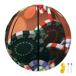 Falling Poker Chips Print Basketball