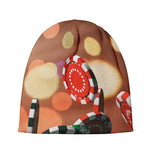 Falling Poker Chips Print Beanie