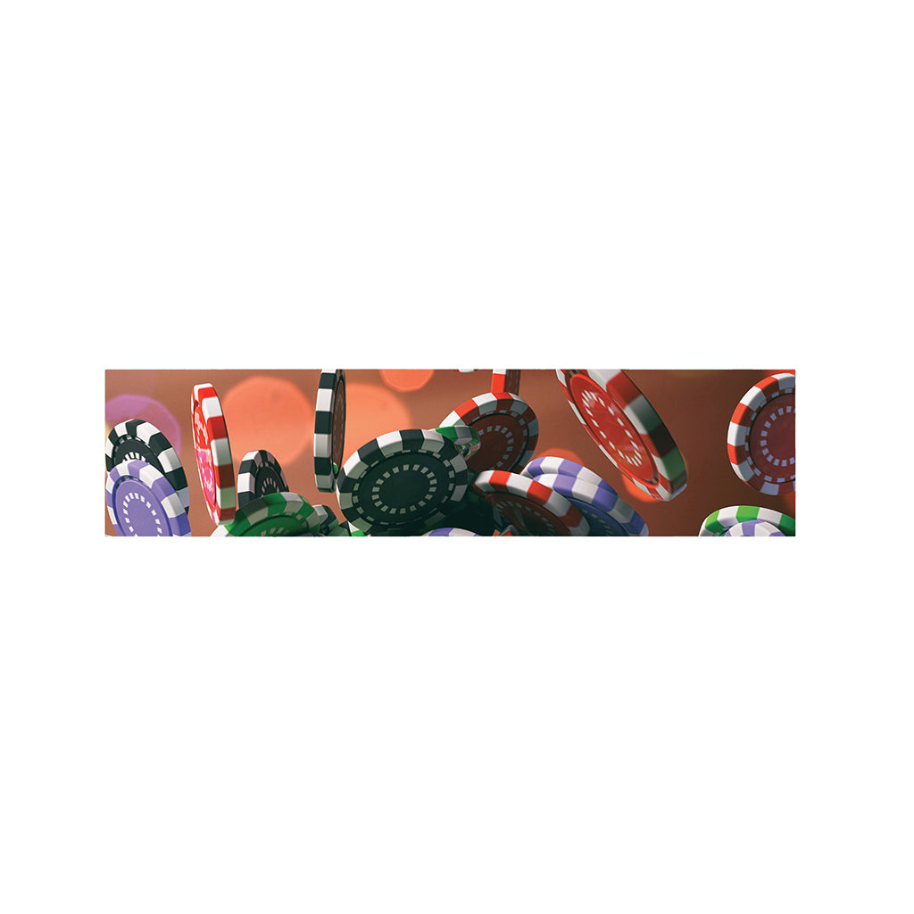 Falling Poker Chips Print Bed Runner