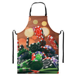 Falling Poker Chips Print Bib Apron With Pocket
