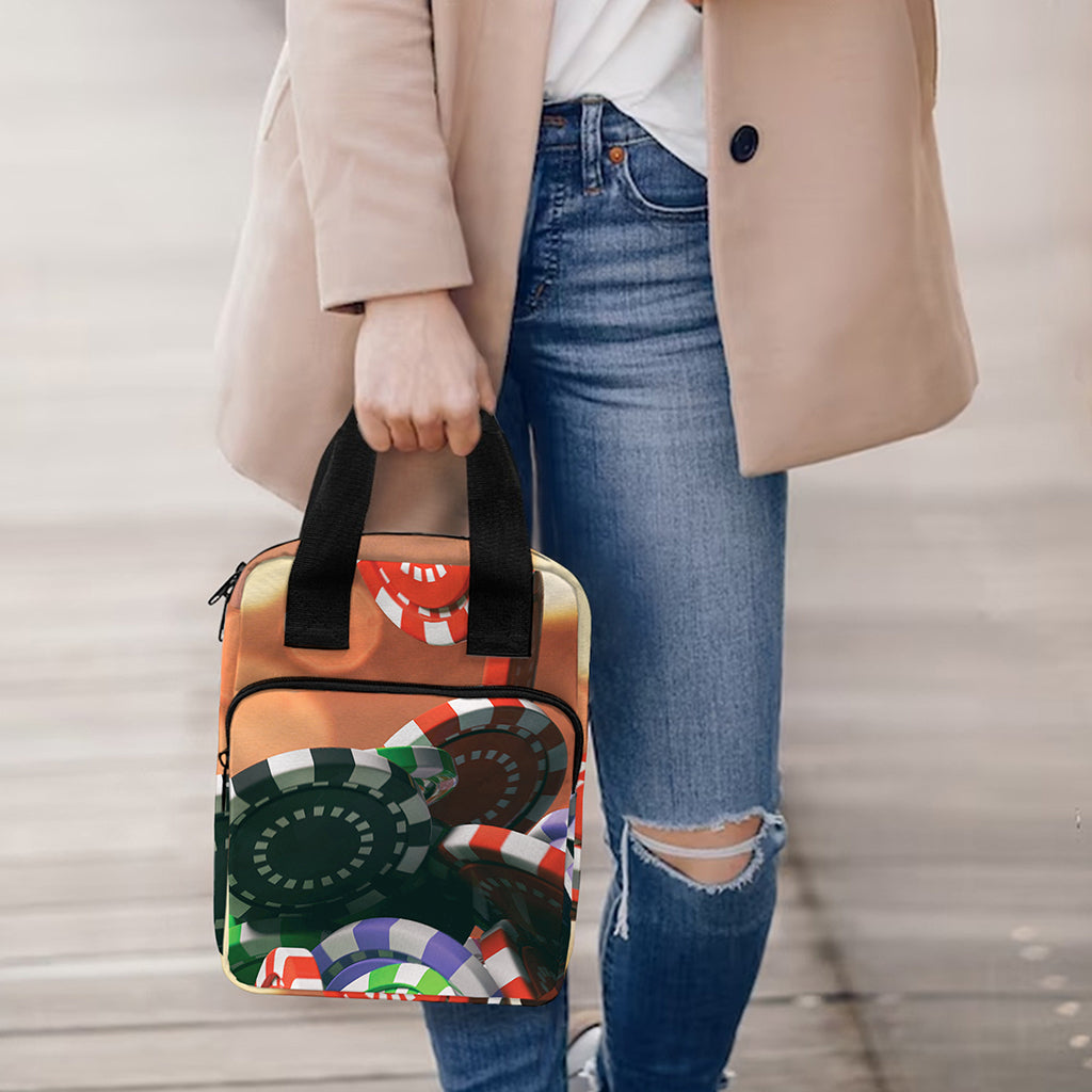 Falling Poker Chips Print Bible Tote Bag