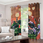 Falling Poker Chips Print Blackout Grommet Curtains