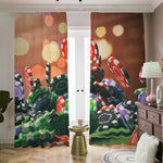 Falling Poker Chips Print Blackout Pencil Pleat Curtains