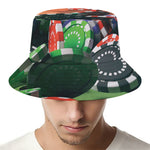 Falling Poker Chips Print Bucket Hat