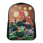 Falling Poker Chips Print Casual Backpack