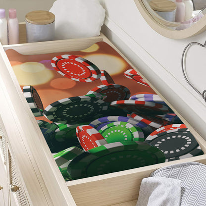 Falling Poker Chips Print Changing Pad Cover