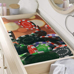 Falling Poker Chips Print Changing Pad Cover
