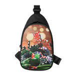 Falling Poker Chips Print Chest Bag