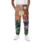 Falling Poker Chips Print Cotton Pants