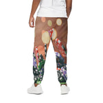 Falling Poker Chips Print Cotton Pants