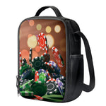Falling Poker Chips Print Crossbody Lunch Bag