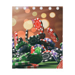 Falling Poker Chips Print Curtain