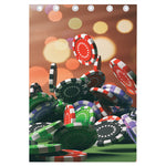 Falling Poker Chips Print Curtain