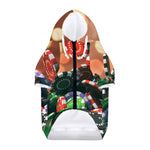 Falling Poker Chips Print Dog Zip Up Hoodie