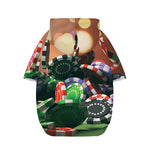 Falling Poker Chips Print Dog Zip Up Hoodie