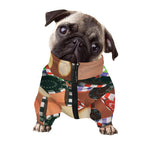 Falling Poker Chips Print Dog Zip Up Jacket