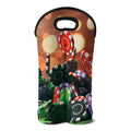 Falling Poker Chips Print Double Neoprene Wine Tote