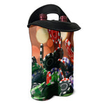 Falling Poker Chips Print Double Neoprene Wine Tote