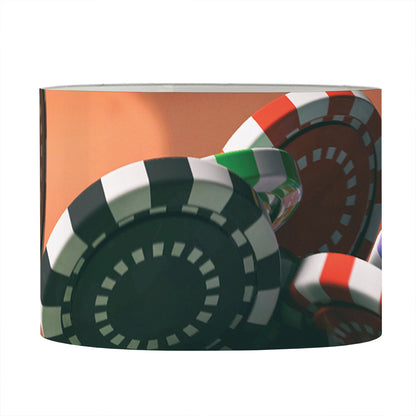 Falling Poker Chips Print Drum Lamp Shade