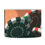 Falling Poker Chips Print Drum Lamp Shade