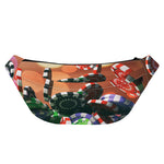 Falling Poker Chips Print Fanny Pack