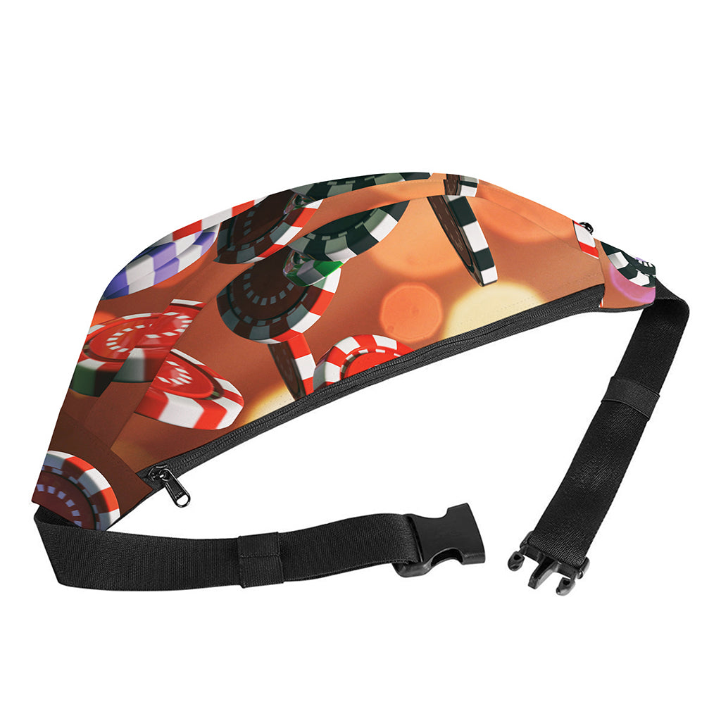 Falling Poker Chips Print Fanny Pack