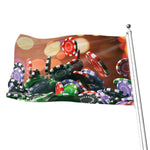 Falling Poker Chips Print Flag