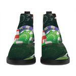 Falling Poker Chips Print Flat Ankle Boots