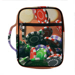 Falling Poker Chips Print Front Pocket Bible Bag