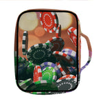 Falling Poker Chips Print Front Pocket Bible Bag