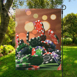 Falling Poker Chips Print Garden Flag