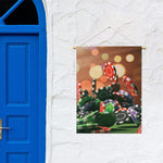 Falling Poker Chips Print Garden Flag