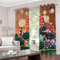 Falling Poker Chips Print Grommet Curtains