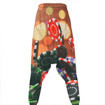 Falling Poker Chips Print Hammer Pants