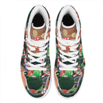 Falling Poker Chips Print High Top Leather Sneakers